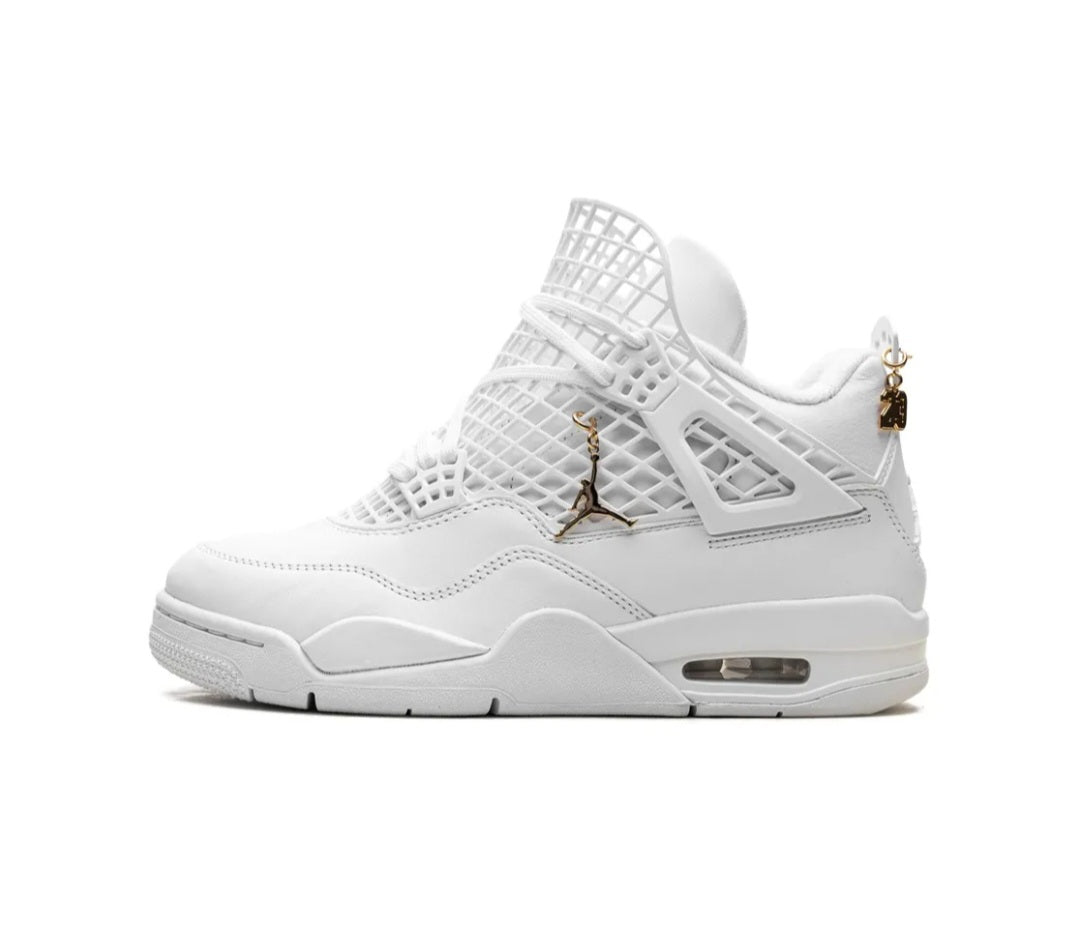 Air Jordan 4 "Net - White/Metallic Gold/Phantom" sneakers