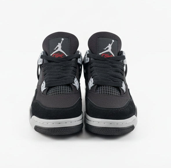 AIR JORDAN 4 RETRO SE" BLACK CANVAS FEATURES A BLACK CANVAS UPPER....