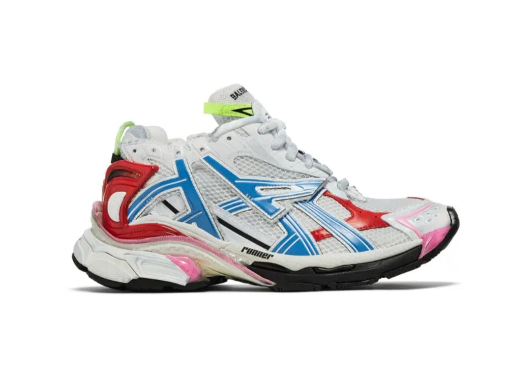 Balenciaga Runner Sneaker 'White Red Blue Pink' 677403-W3RB6-9645