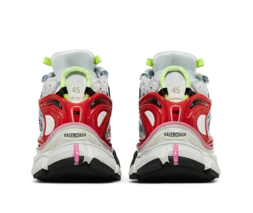 Balenciaga Runner Sneaker 'White Red Blue Pink' 677403-W3RB6-9645