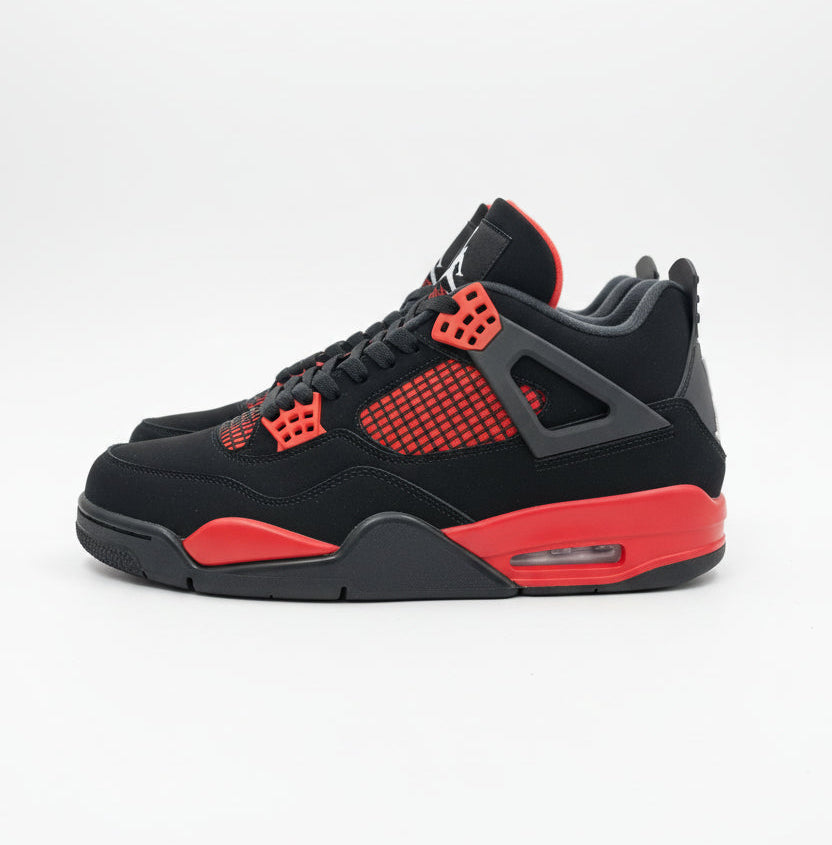 AIR JORDAN 4 RETRO, RED THUNDER, SNEAKERS